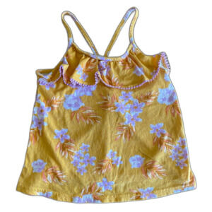 OshKosh Yellow Tropical Print Tank Top Girls' 7